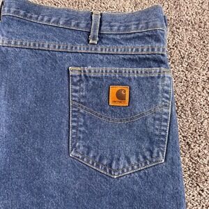 Carhartt Jeans Men's Size 50x30 Blue Relaxed Fit B17-DST 5-Pocket Workwear